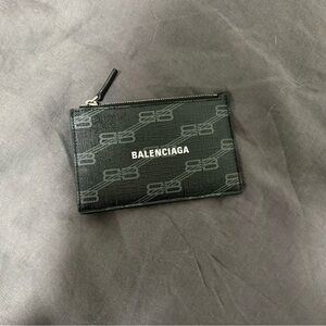 Leather Balenciaga Logo Wallet